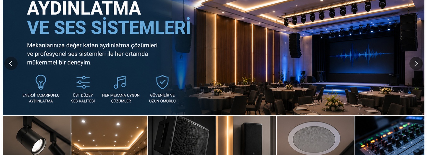 Aydınlatma ve Ses Sistemleri slider görseli 1