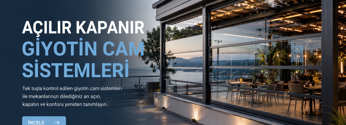 Açılır / Kapanır Giyotin Cam slider görseli 1